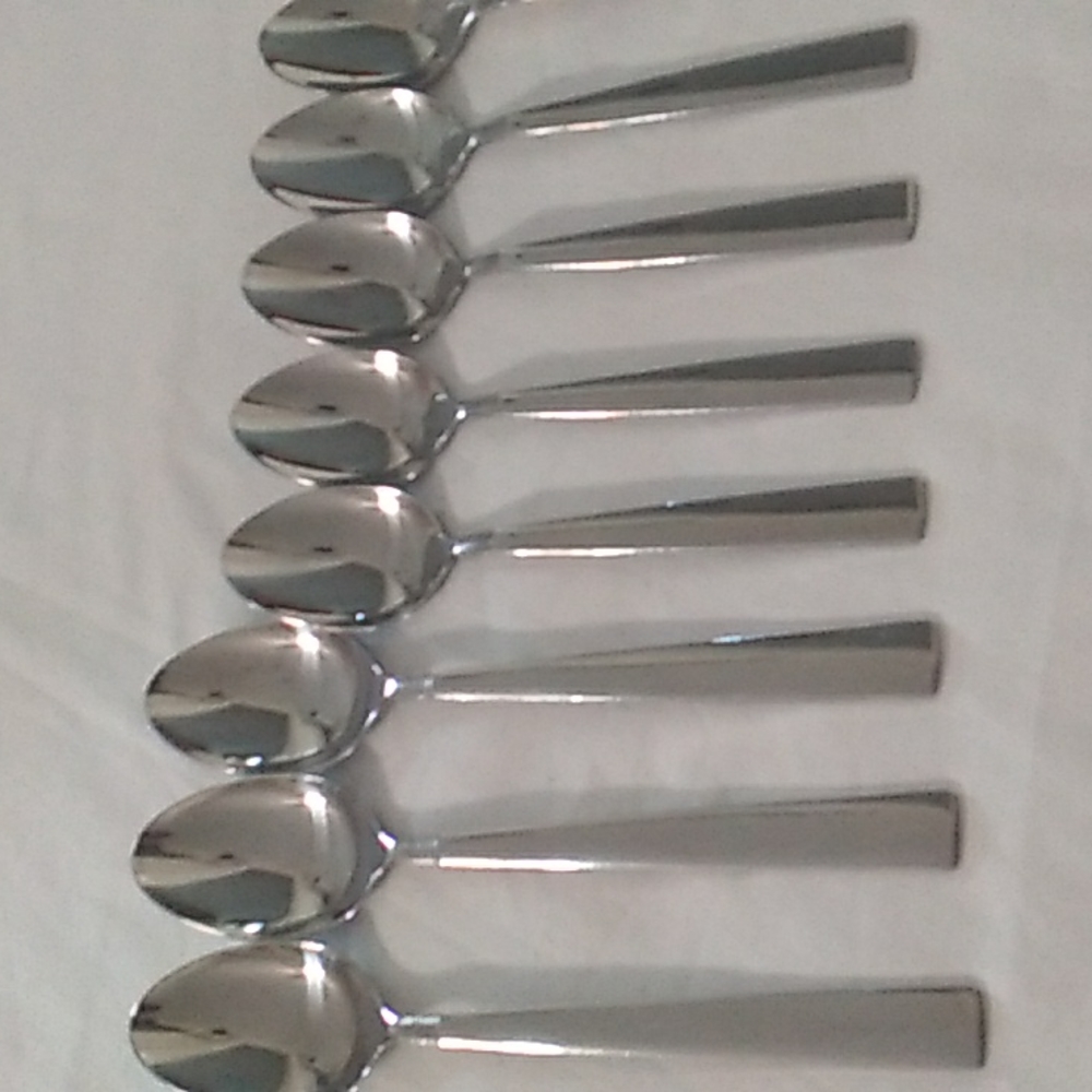 Cambridge glossy stainless steel flatware Teaspoons Soup Spoons Dinner Forks